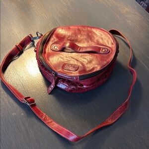 Bed Stu Red Crossbody Bag with Adjustable Strap
